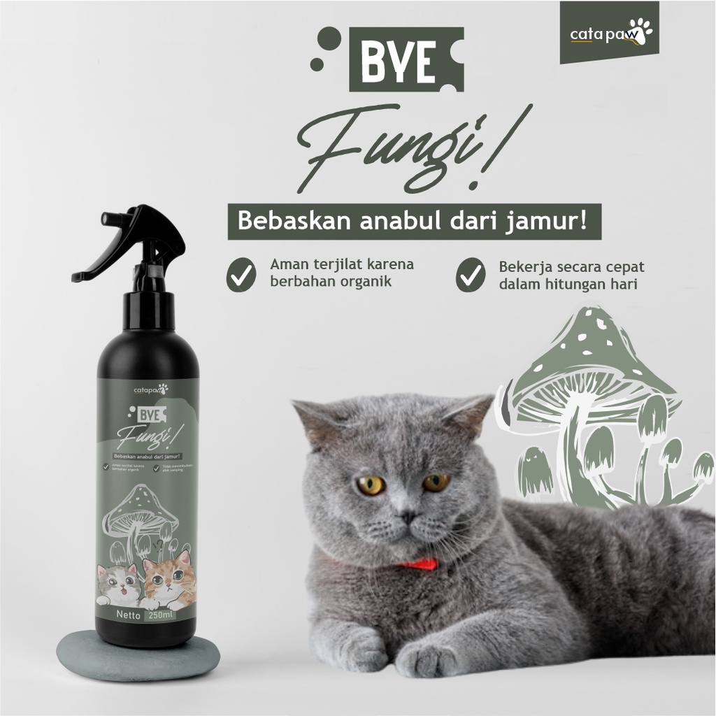 CATAPAW Obat Jamur Kucing Anjing Ampuh / Penghilang Jamur Kucing Natural Spray
