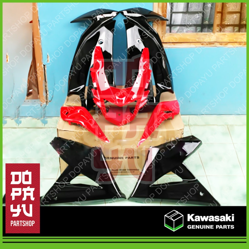 Fairing Atas, Fairing bawah, Cover Body Belakang, Cover Batok Lampu Depan Ninja Rr New Polos Set Bod