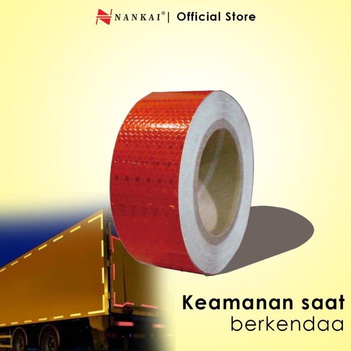 

Stiker Sticker Reflective Merah 2" X 45 Meter / Stiker Reflektif Nankai