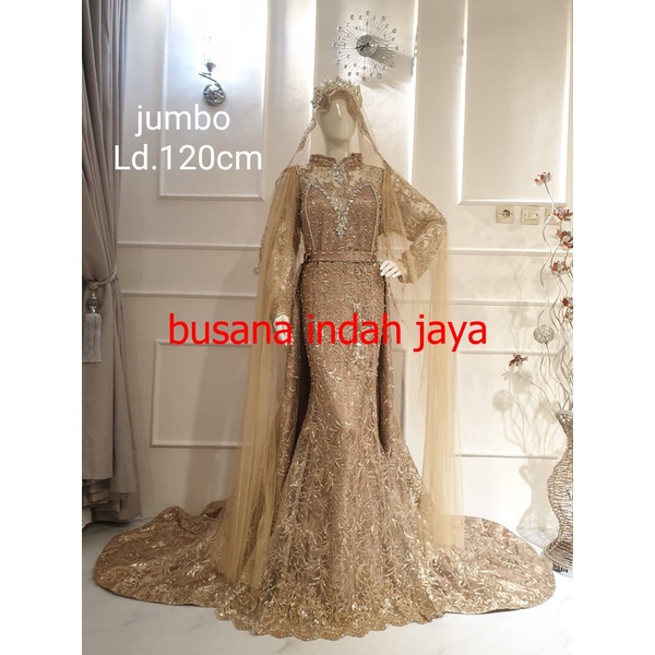 Baju kebaya  pakaian gaun pengantin busana pernikahan wanita gown dress wedding dress ekor panjang s