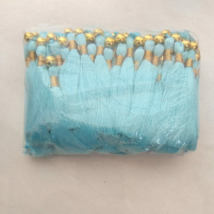 

RUMBAI YASIN TASSEL ISI 100 PCS BIRU MUDA