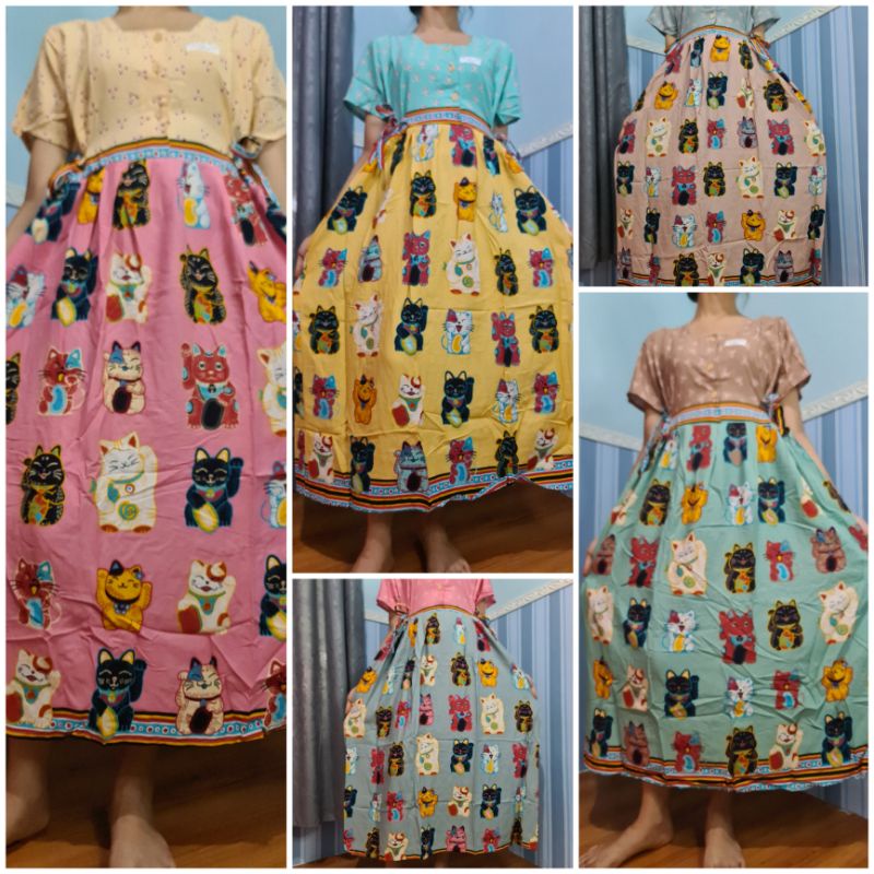 Daster HAP | Daster panjang tgn pendek | Ld 110cm