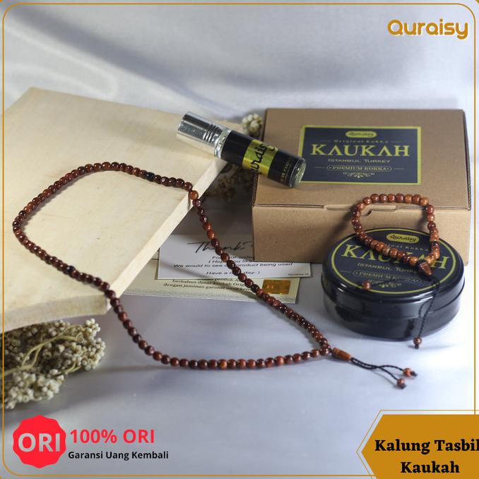 Kalung Tasbih Kayu Kaoka Kauka Koka 99 Butir Untuk Kesehatan Asli