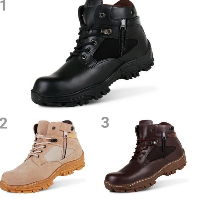 [TKN.10De22ᴳ] SEPATU BOOTS PRIA SAFETY LOW ORIGINAL / SEPATU CROCODILE SAFETY UJUNG BESI / SEPATU BO