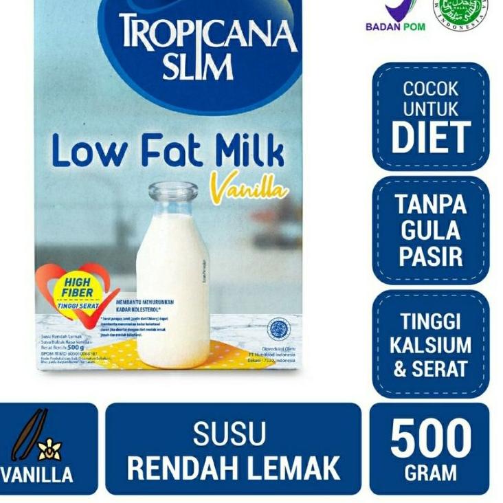 

[KODE PRODUK BQ8VD3868] Tropicana Slim Susu Low Fat Vanilla 500gr - Bantu Turunkan Kolesterol