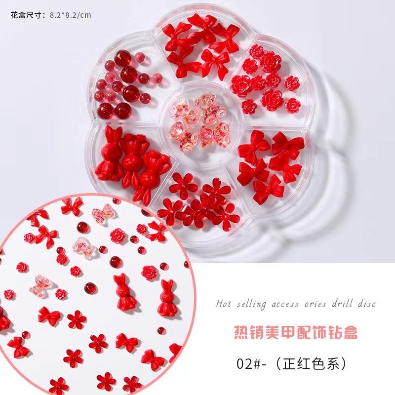 HIASAN 7IN1 pita jelly hiasan nail art 3 D 1 box