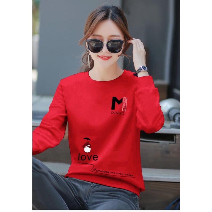 ATASAN DISGO/ATASAN WANITA KOREAN STYLE/KAOS ATASAN WANITA LENGAN PANJANG/BAJU ATASAN WANITA LENGAN PANJANG/TERMURAH/TERBARU(GOOD QUALITY)