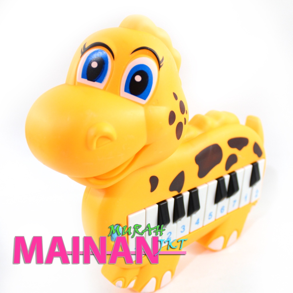 MAINANKEI MAINAN ANAK MURAH PIANO BERBENTUK DINO MUSIK PR17761 PIANO INSTRUMEN MUSIK MAINAN BABY ANAK