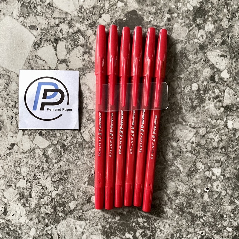 

Bulpen Pulpen Ballpoint Standard AE7 Merah 1 Pcs