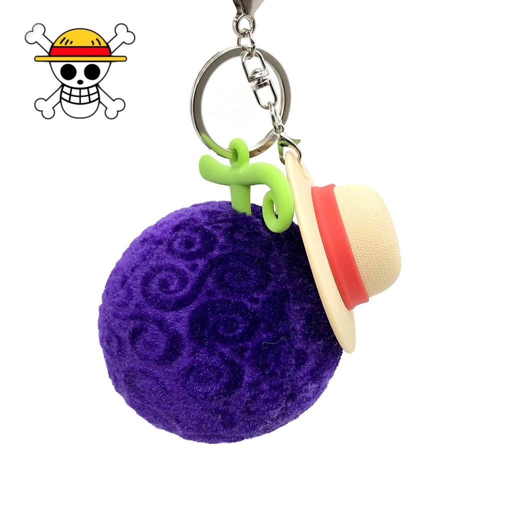 One Piece Devil Fruit Gomugomu Nut Plush Silicone Keychain Simulation Animation