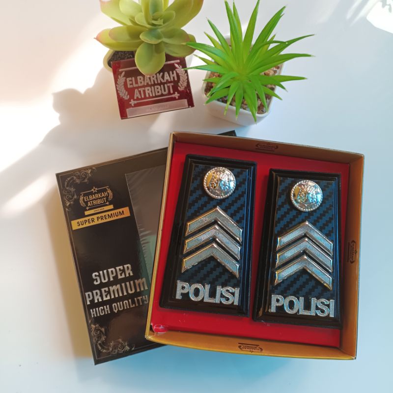 PANGKAT PDH POLRI PANGKAT BRIGADIR FULL CARBON LIS HITAM EXCLUESIVE