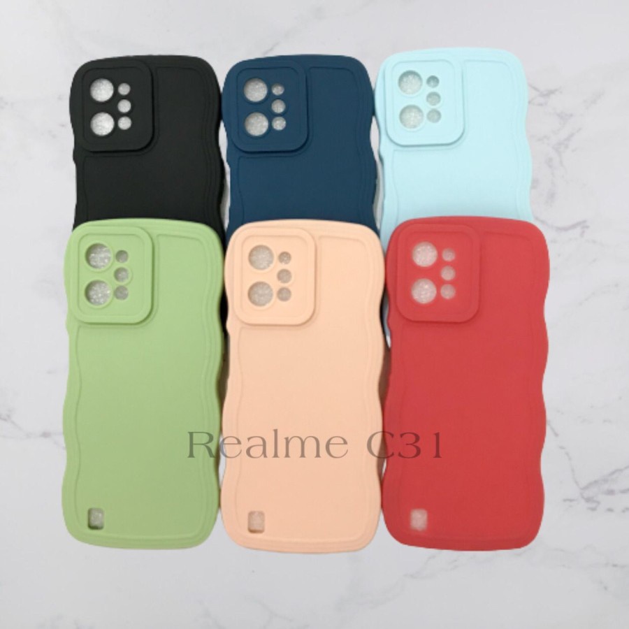 CASE REALME C31 - SOFTCASE SILIKON GELOMBANG WAVY PRO CAMERA - GA