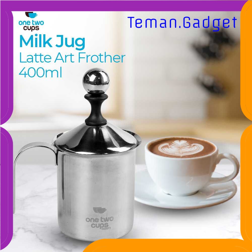 TG - DPR One Two Cups Gelas Kopi Milk Jug Latte Art Frother 400ml - WZ0011