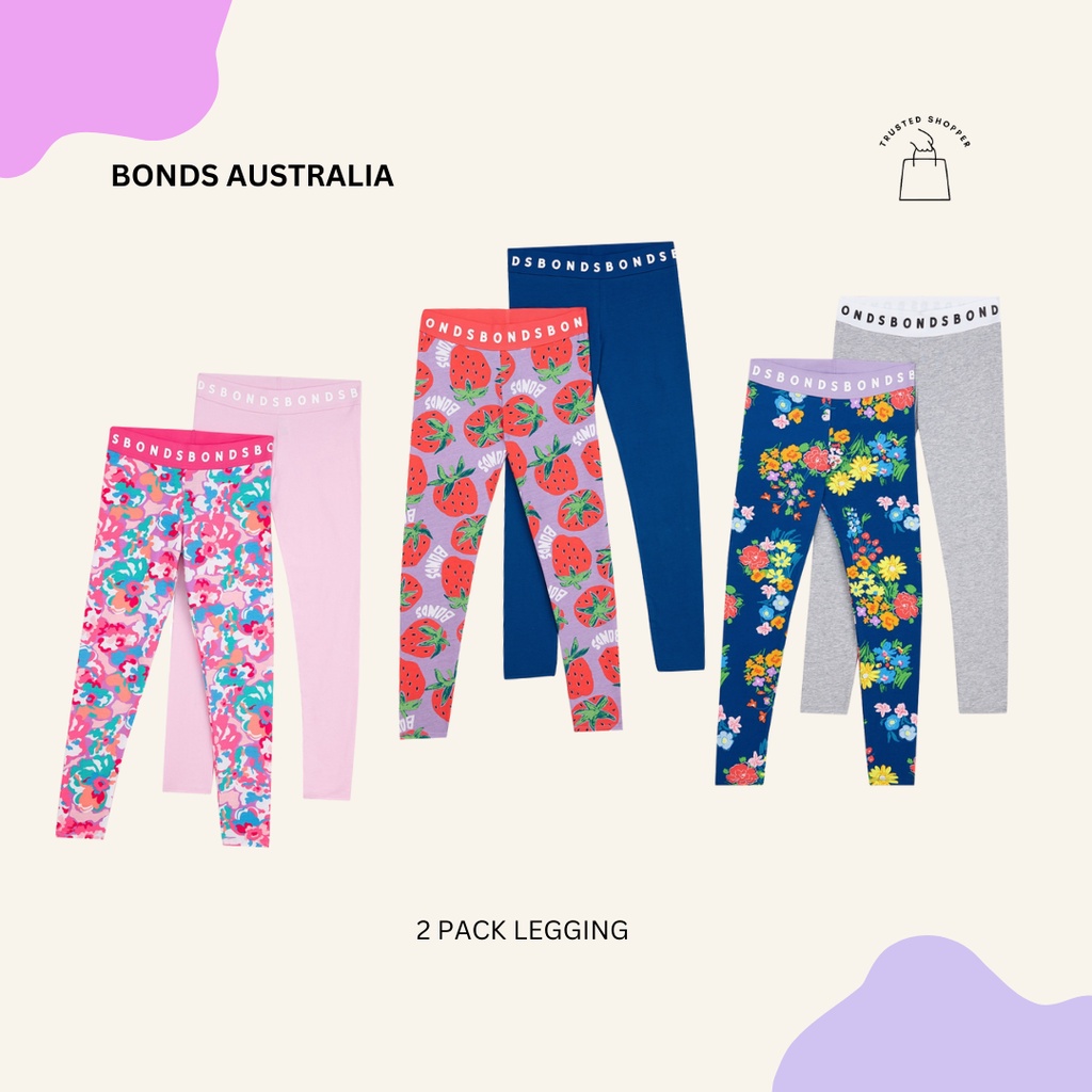 BONDS 2 PACK LEGGING SIZE 3-6 TAHUN