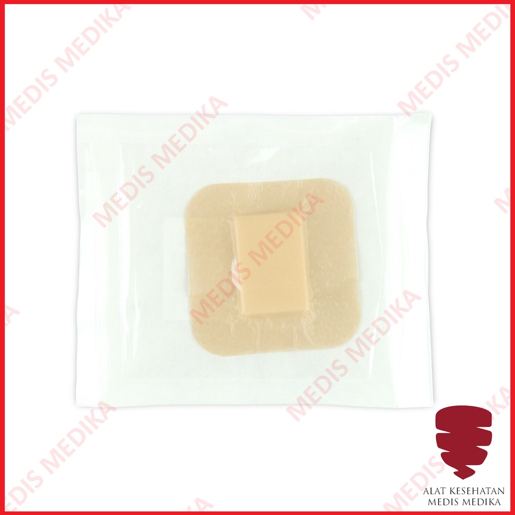 Dermafix SS 5 x 5 cm Onemed Adhesive Silicone Foam Super Sorb Dressing Plester Luka Plaster Sesar 5x5 5x5cm