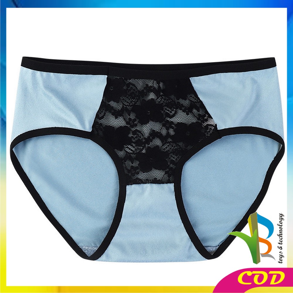 RB-P130 Celana Dalam List Hitam Renda Bunga / Undies Wanita Import Motif Polos / Kolor Wanita Dewasa