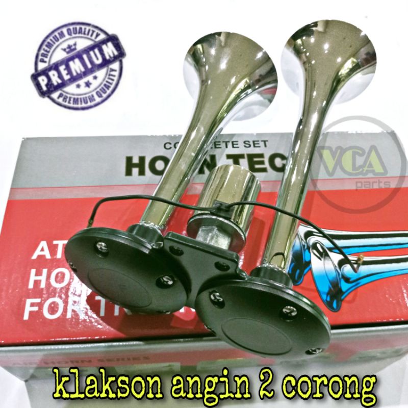 KLAKSON ANGIN/AIR HORN 2 CORONG TEROMPET UNTUK MOBIL 12V - 24V