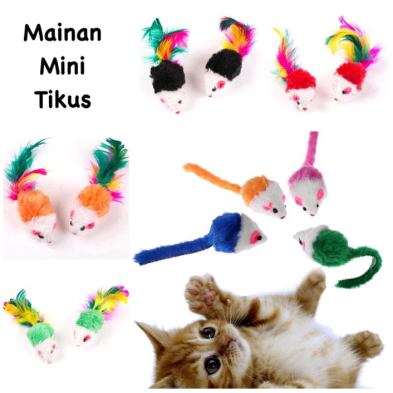 Mainan Tikus Bulu/ Mainan Kucing Per PCS