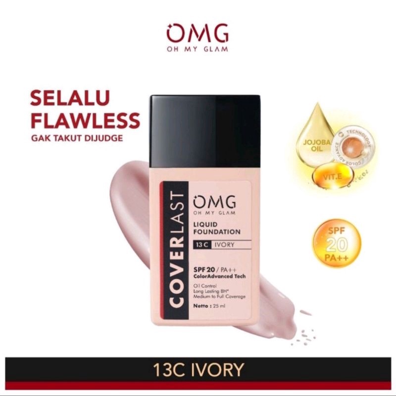 OMG CoverLast Liquid Foundation Alas Bedak | Oh My Glam | SPF 20