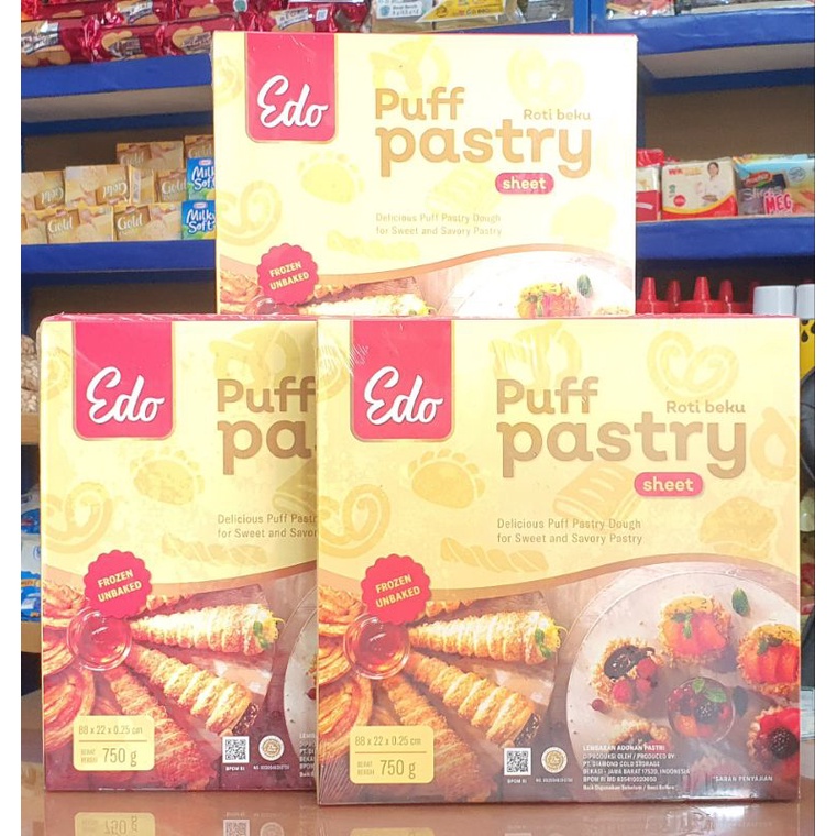 

Puff Pastry Edo 750Gr / Kulit Pastry Edo / Puff Pastry Edo / Kulit Zuppa Soup Edo / Puff Pastry Lembaran