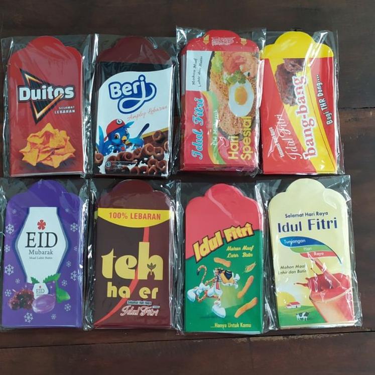 

➶ 100 AMPLOP LEBARAN MOTIF SNACK ㄿ