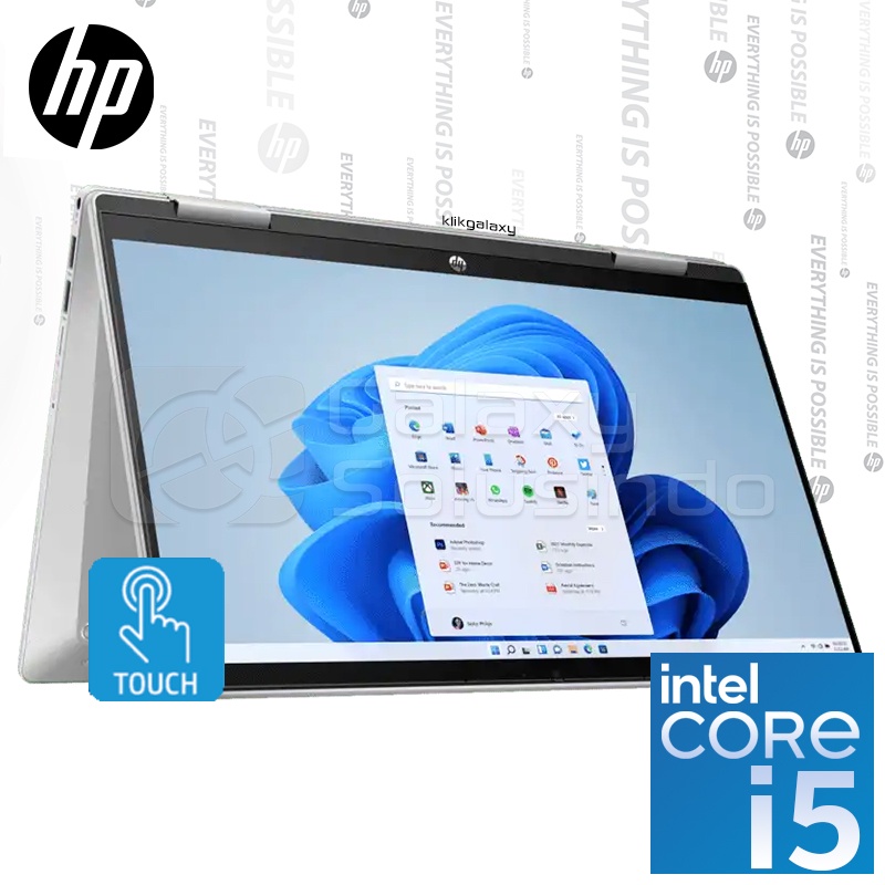 HP PAVILION X360 14-EK0114TU - Core i5-1235U 512GB SSD 8GB RAM FHD Touch - Silver Notebook