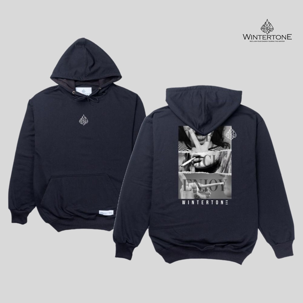 Sweater Hoodie Hitam Pria Distro WNTRN Streetwear Series 3 Outerwear WINTERTONE High Quality Lokal Brand Jumbo Basic Polos Fleeece Tebal Premium