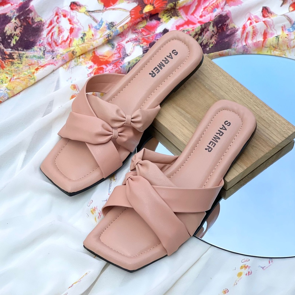 SARMER CANDY FLAT CHERRY - Sandal Wanita