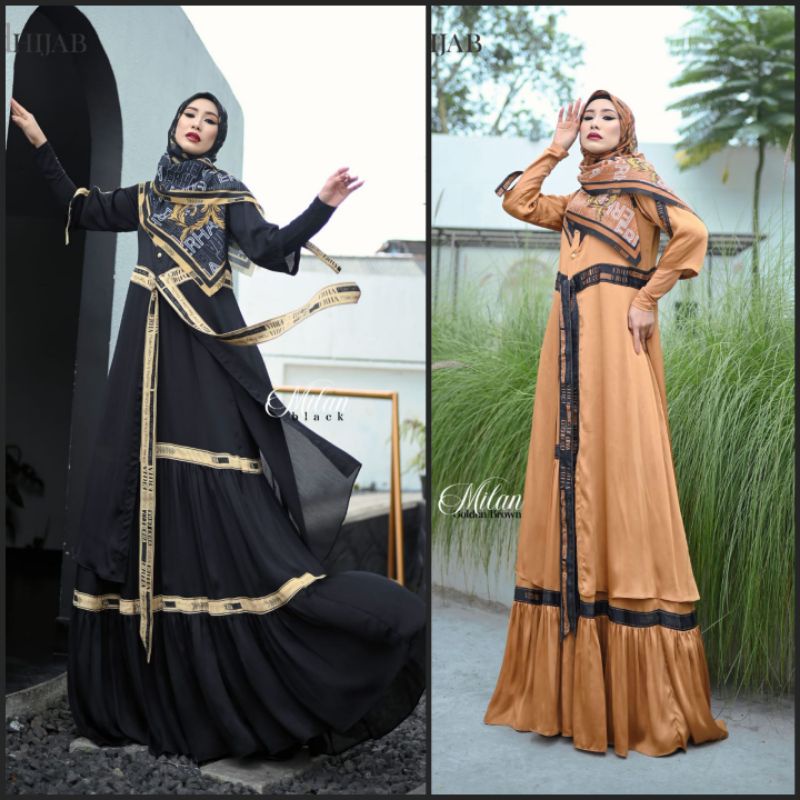 [ER.HA SYARI] GAMIS SYARI TERBARU / DRESS SET " MILAN - ENERGY " BY ERHA SYARI / RINDITA HIJAB