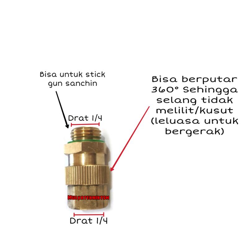 Swivel selang sanchin anti kusut nepel selang putar power sprayer