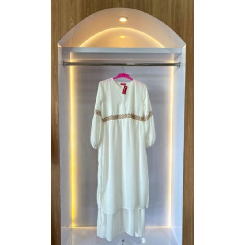 gamis ceruty putih