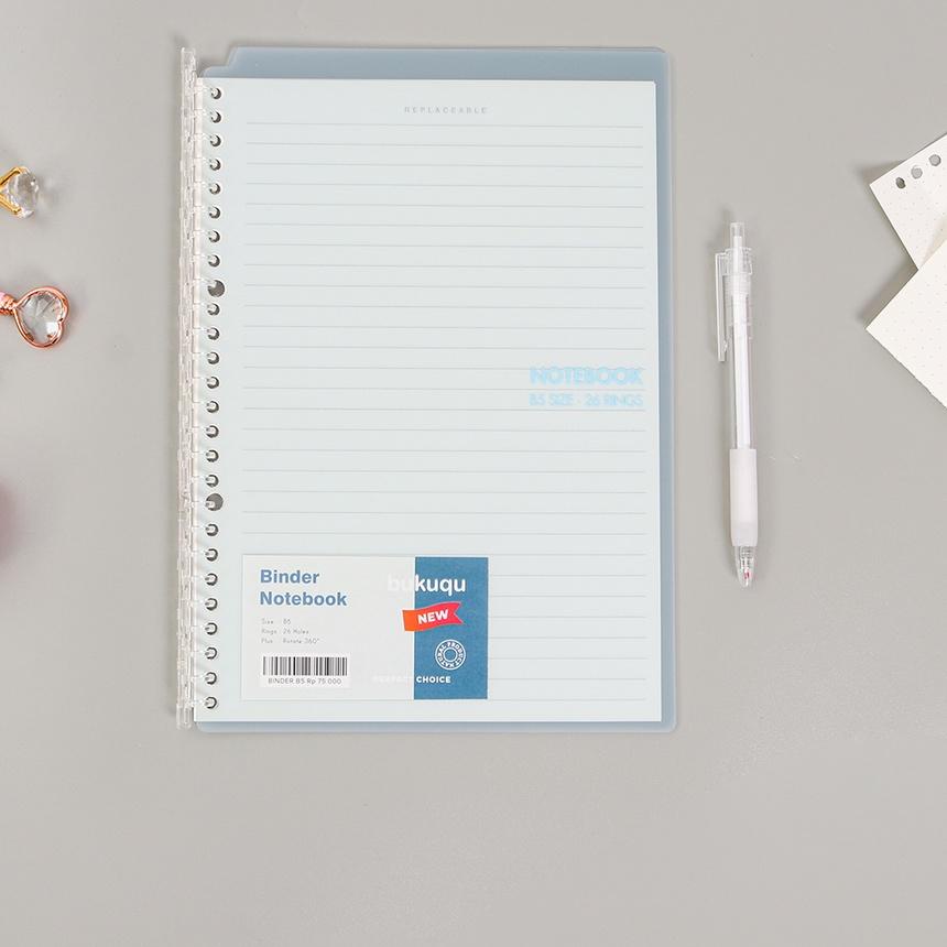 

TREN MASA KINI bukuqu Binder Refill B5 26 Holes Bisa Isi ulang - PVC - Bisa diputar 360 Derajat - Transparant^^
