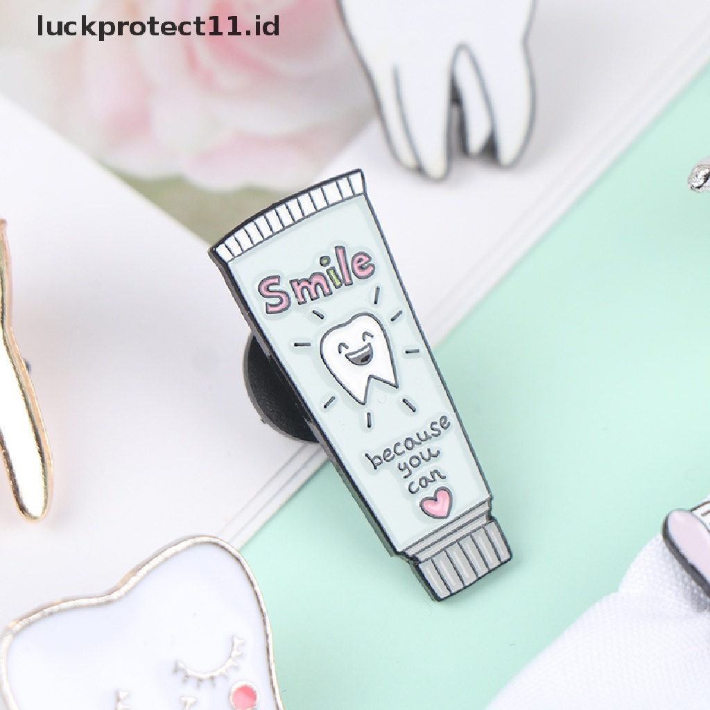 /Fashion Hot// Fashion// Gigi Logam Enamel Bros Gigi Kartun Lencana Pin Trendi Kostum Perhiasan Hadiah.