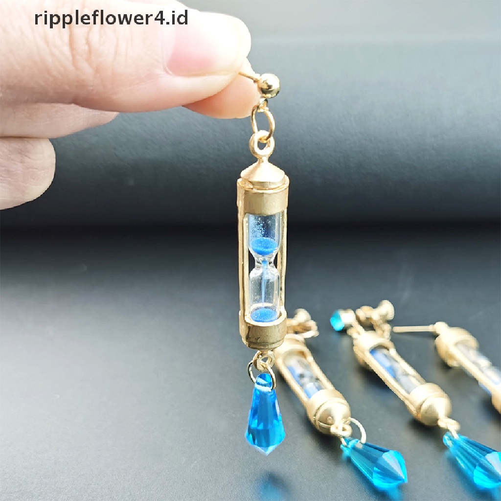 {rippleflower4.id} Vanitas Earrings Studi Kasus Vanitas No Karte Cosplay Props Jam Pasir Anting Telinga Klip Kalung Perhiasan Hadiah~