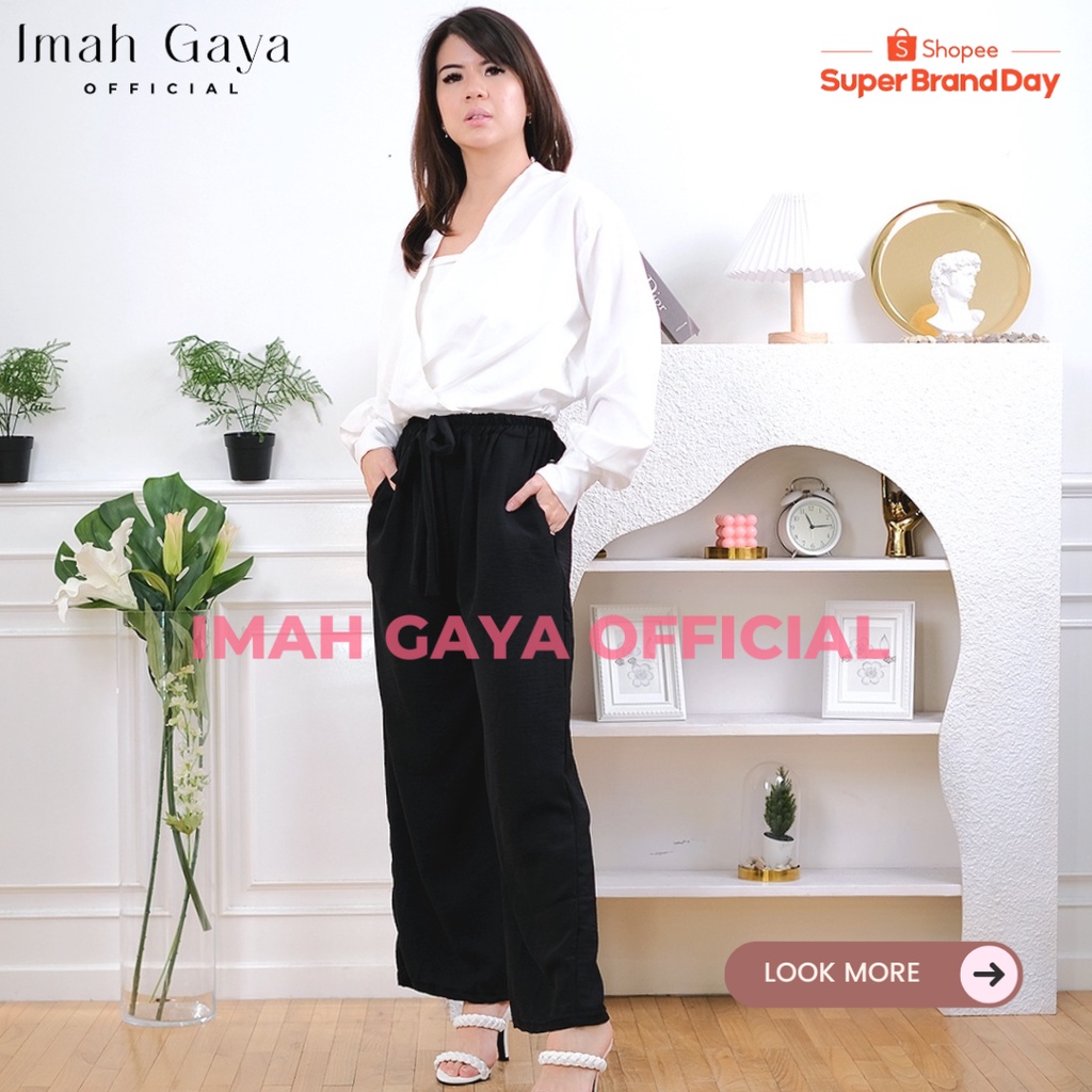 Celana Kulot Cringkle Airflow Wanita Dewasa Jumbo Polos Cringkle Airflow High Waist