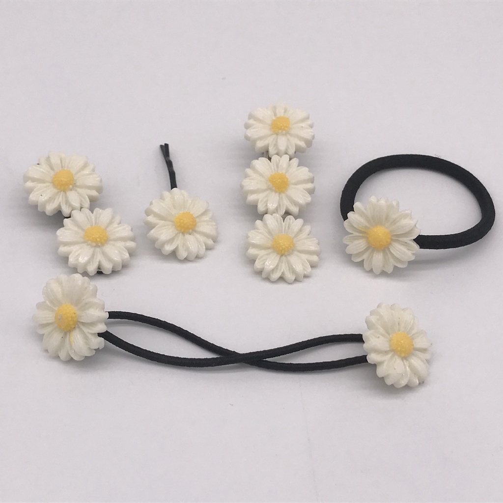 AC080 Aksesoris Bunga Daisy Kalung, Karet, Ikat Rambut Korea Imut Anak-anak