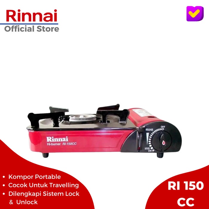 Rinnai RI 150 CC Kompor Portable Gas Tabung Kompor Travel Mini