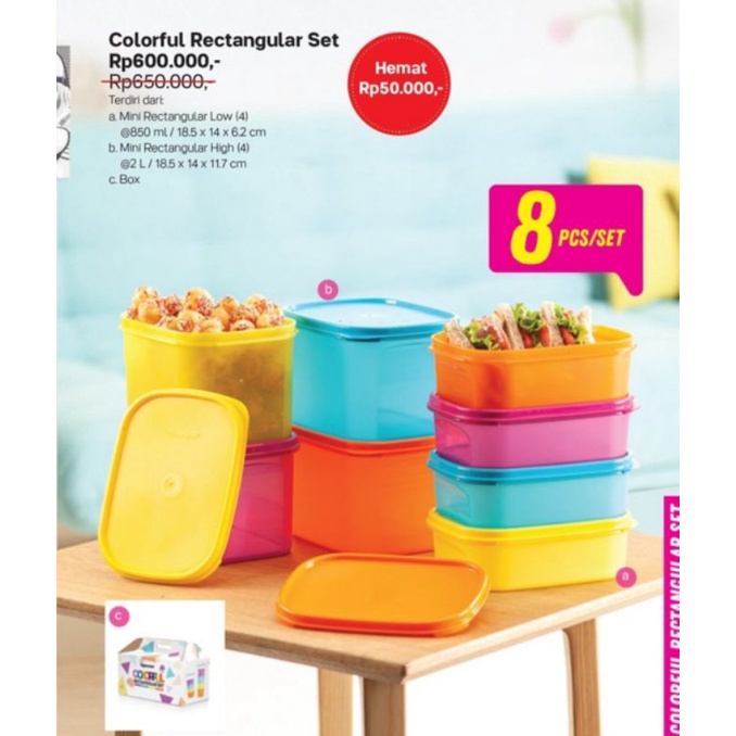 Kotak colorful rectangular ecer PROMO