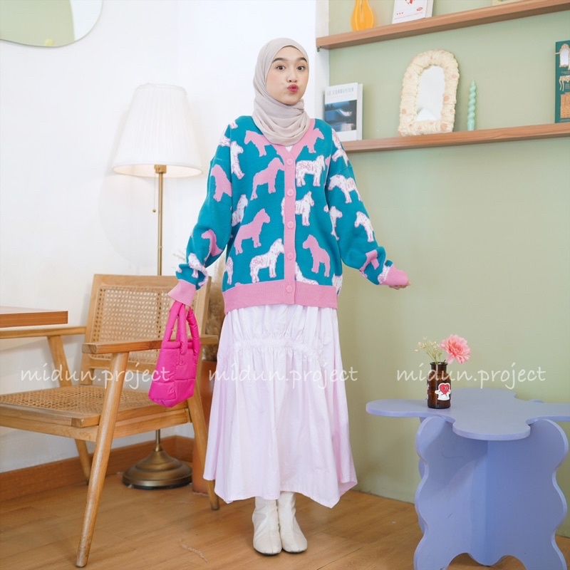 MARSYA HORSE CARDY | CARDIGAN MOTIF PREMIUM