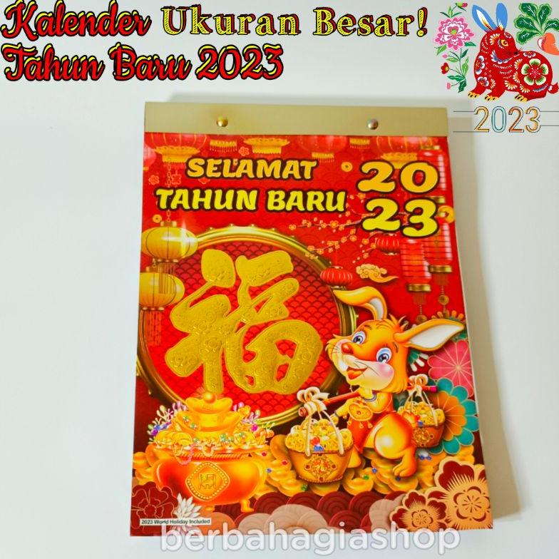 

Kalender Chinese Cina Harian Sobek Tahun Baru 2023 Shio Kelinci Ukuran Jumbo Besar Lokal Indonesia Terbaru / Calendar Tanggalan Robek China Mandarin Jawa Arab New Year Big Size