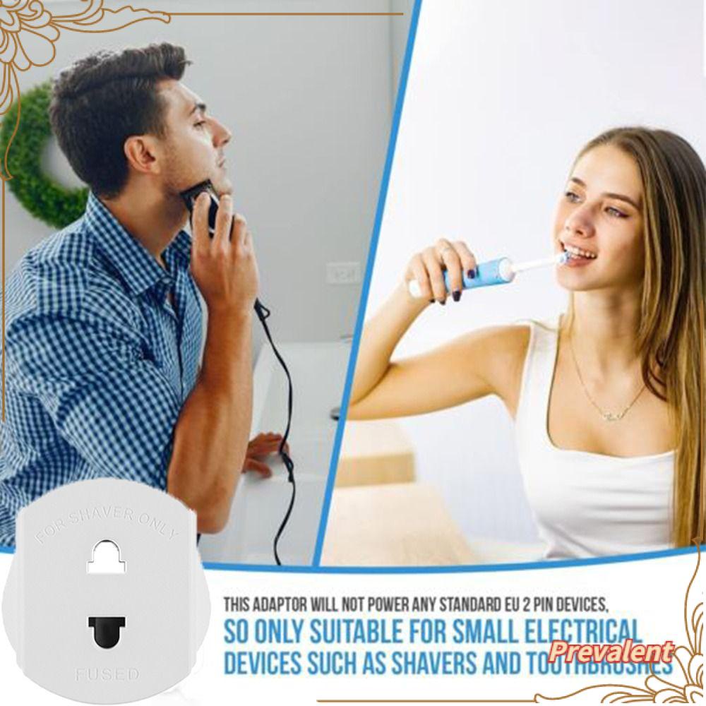 Preva 2Pcs Adaptor Colokan Cukur Konektor Praktis Epilator Toothbrush Changeover Plug