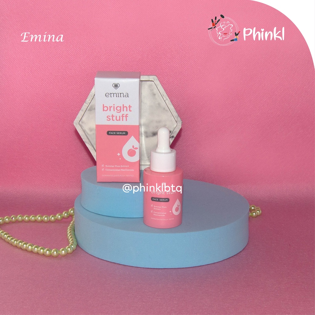 `ღ´ PHINKL `ღ´ ╰☆☆ 𝔢мιℕά ☆☆╮ Emina Bright Stuff Face Serum 30ml mencerahkan kulit wajah skincare lembut aman untuk segala jenis kulit