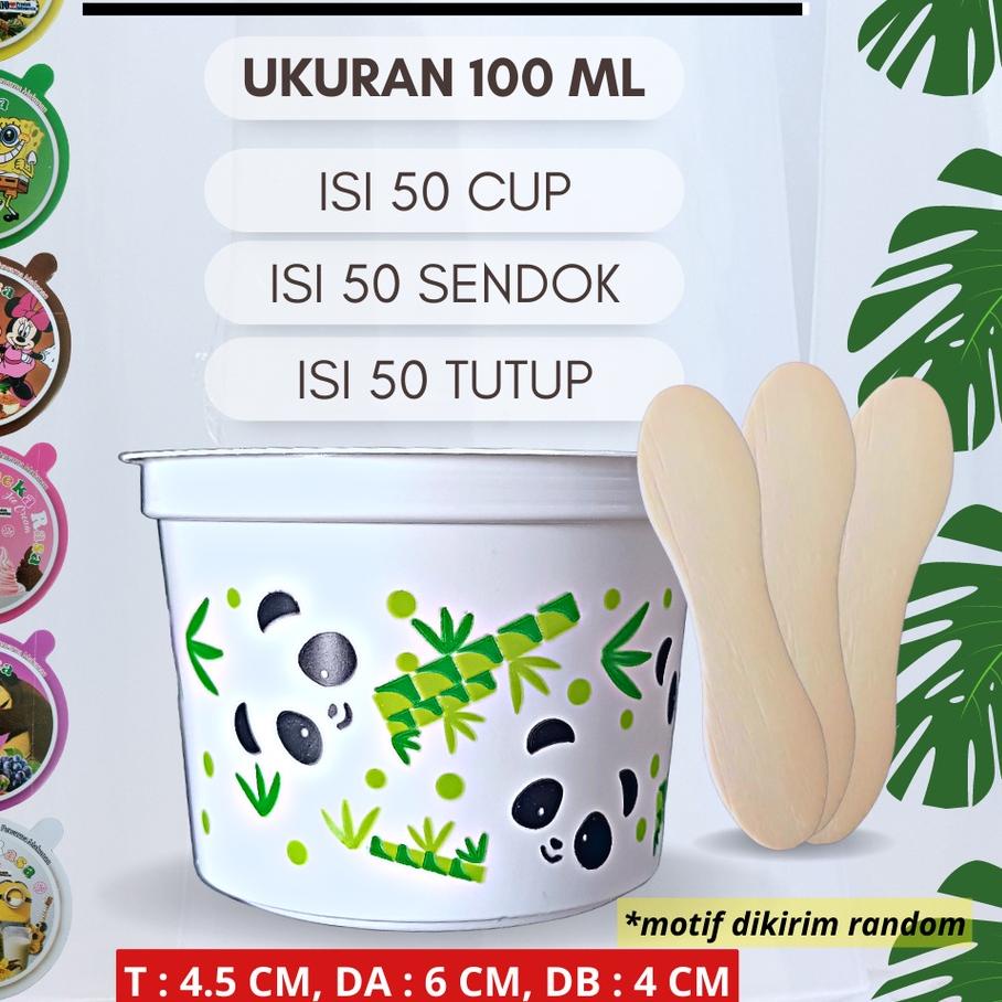 オ CUP ES KRIM / PLASTIK CUP ICE CREAM / CUP UNTUK ICE CREAM 100 ML / CUP ICE CREAM ヷ