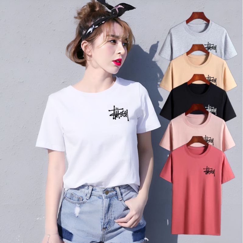 Atasan Kaos Oblong Wanita TUSSY Baju Oblong Wanita Lengan Pendek Kaos Wanita Cotton Combed Kaos Distro Wanita