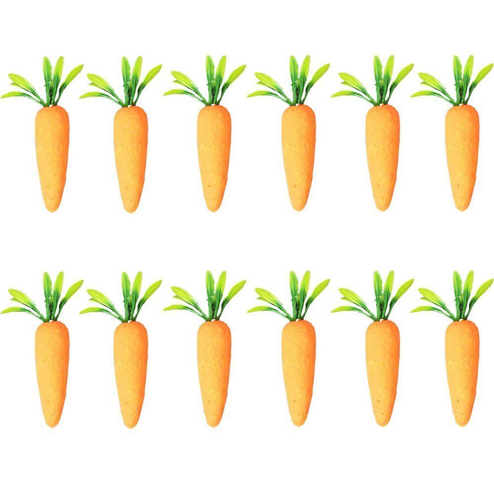 Solighter 24PCS Easter Carrot Holiday Foam Props Liontin Gantung