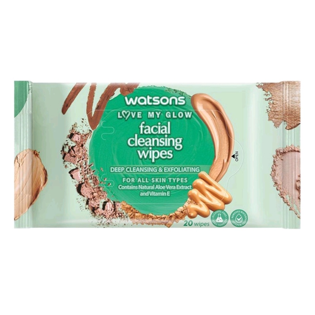 [SALE] Watsons Facial Cleansing Wipes (isi 20's) - exp2025