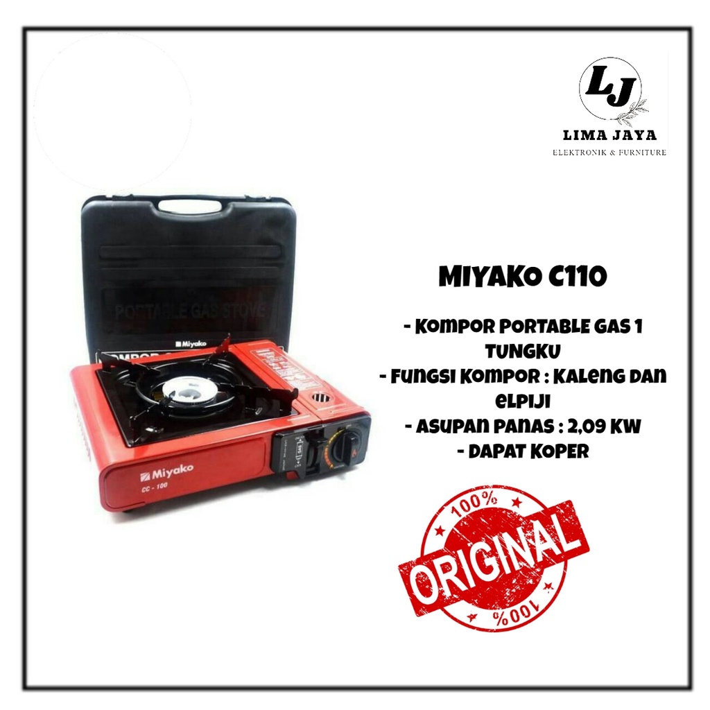 Kompor Portable Miyako 1 Tungku CC1001 Kompor Miyako Portable + Koper