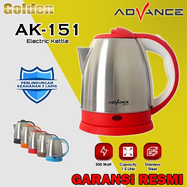 ADVANCE AK151 / AK-151 Electric Kettle Teko Listrik 1.5 liter