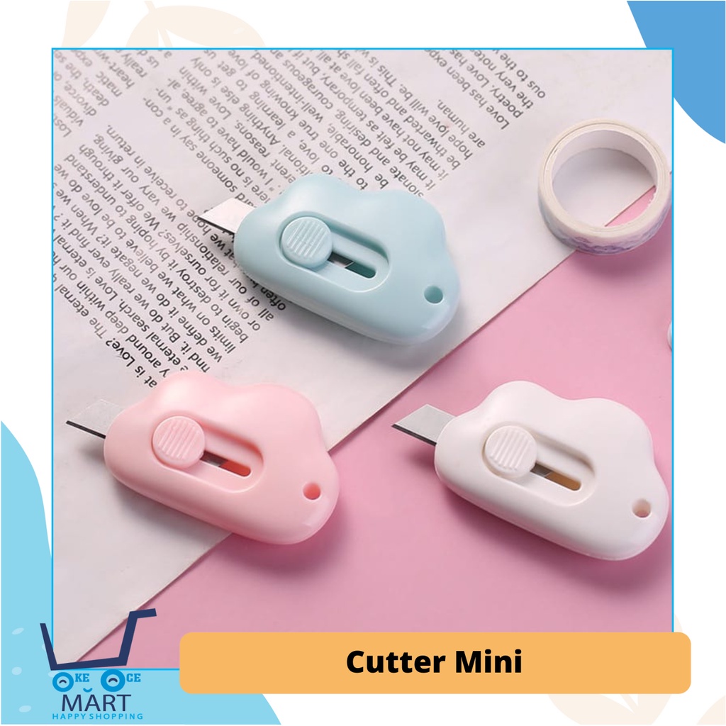 

Cutter Mini / Pisau Kecil / Mini Silet / Silet Portable Bentuk Awan Travel Size Pembuka Paket [00405]