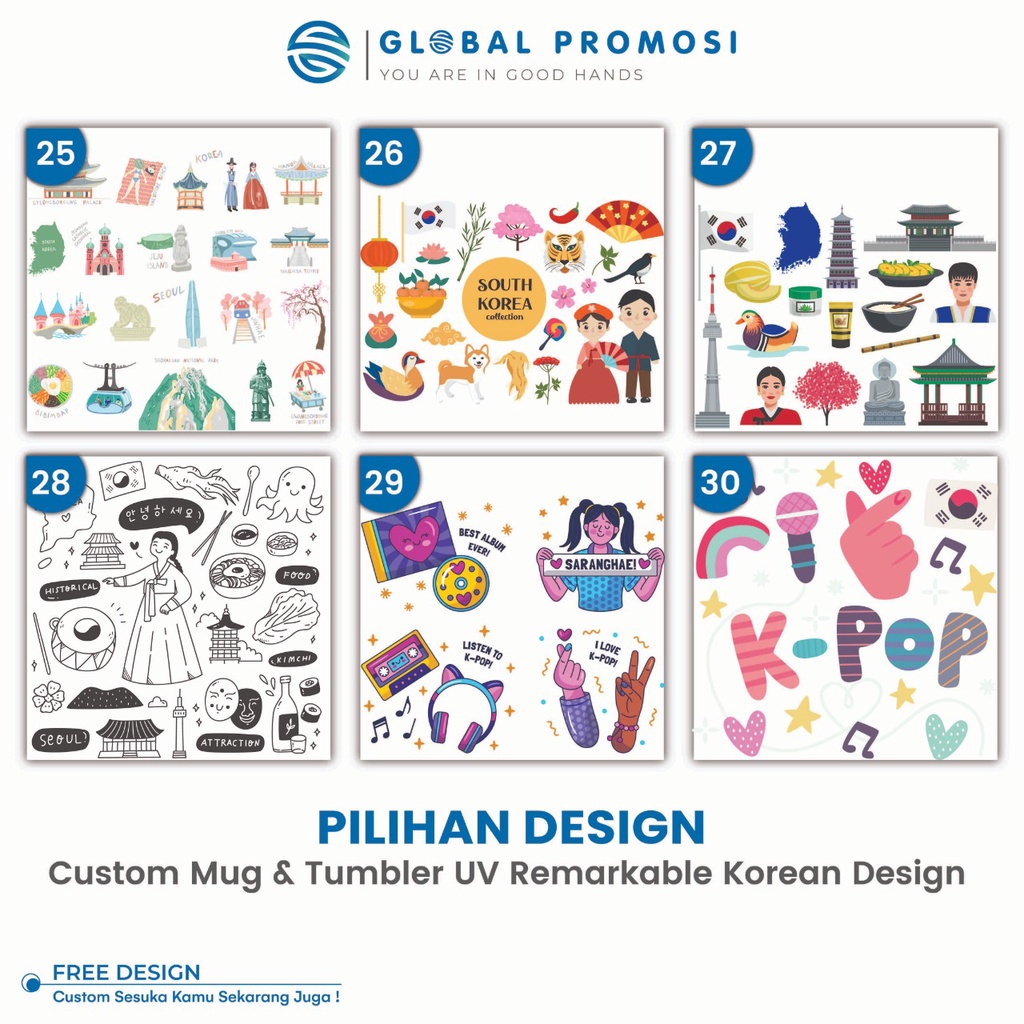 Pilihan Desain Khusus Mug Dan Tumbler Tema Remarkable Korean Design